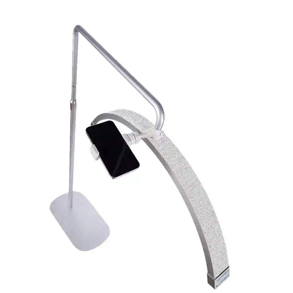 Half Moon LED Beauty Light for Lash and Nail | Adjustable 28 Inch Tidesmit Y9 silver-do28in Tidesmit