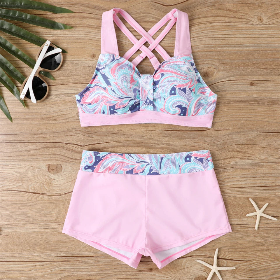 2025 High Waist Bikinis Women Sports Swimwear Print Bathing Suit Female Padded Beach Wear Bathers Swimming Swimsuit Summer