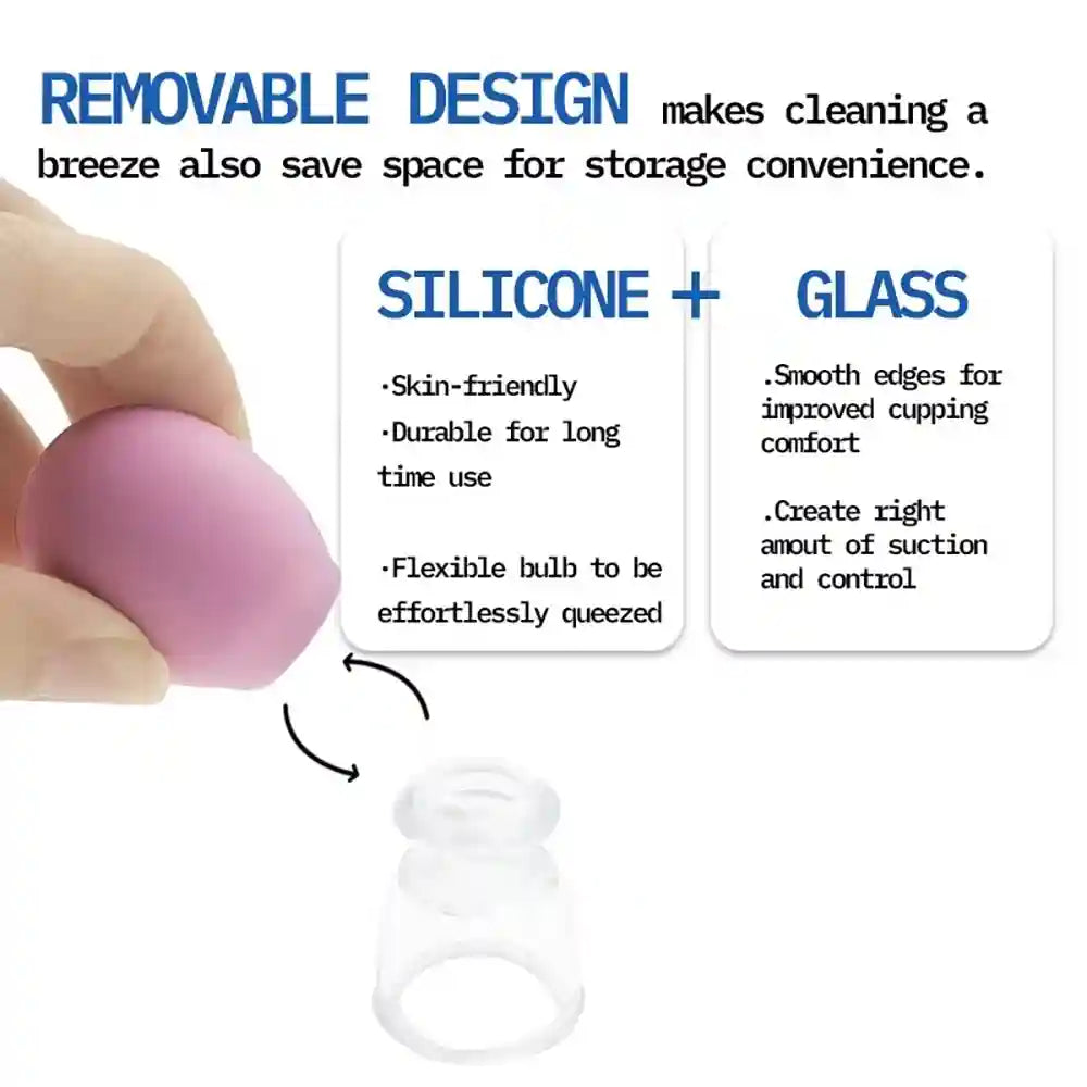 Facial Cupping Set for Eye Lifting - Silicone Vacuum Massage Tool Eye Massage Instrument Tidesmit