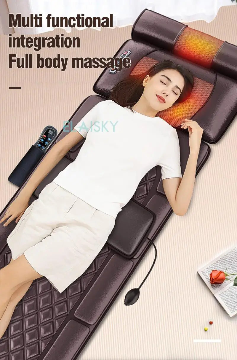 Electric Massage Mattress with Heat Therapy for Full Body Relief Massage Chairs Tidesmit