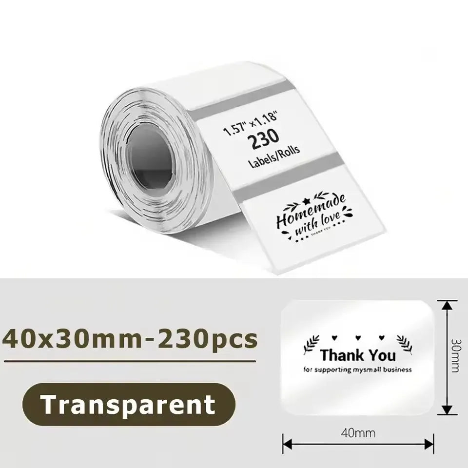 Marklife P50 Transparent Barcode Printing Label Paper, Self-Adhesive Waterproof Self-Adhesive Paper, Thermal Label Paper, Price
