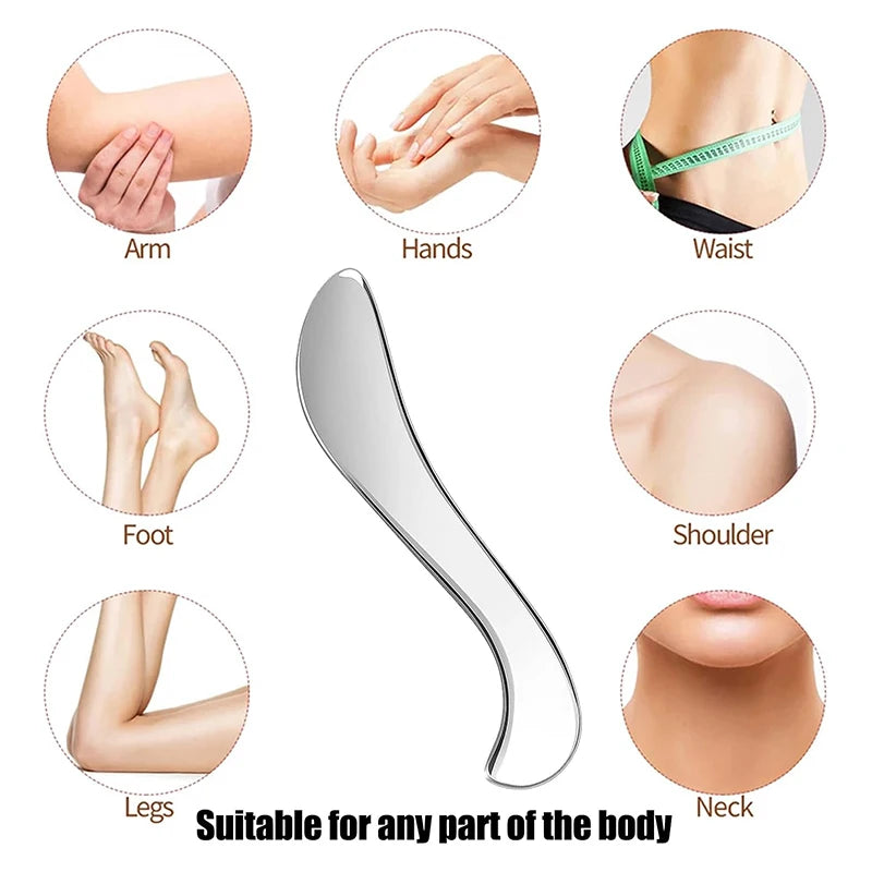 Fascia Scraper Stainless Steel IASTM Tool for Deep Tissue Muscle Relief Fascia Gun Tidesmit