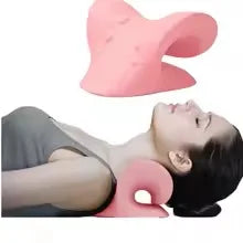 Cervical Neck Stretcher Pillow for Pain Relief and Spinal Alignment Massage Cushion Pink Tidesmit