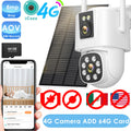4G Solar Camera  Outdoors Wifi PTZ IP Camera 8MP 4K HD CCTV Camera AOV 24 Hour Recording Human Ai Auto Detect Tracking ICSee APP