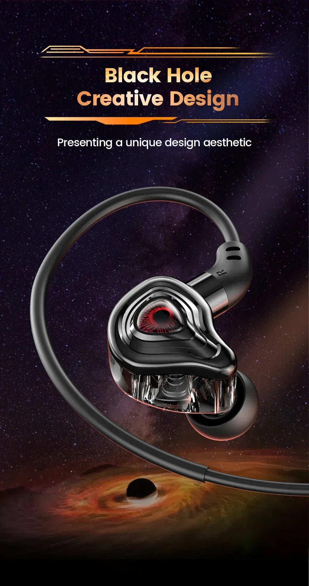 Wired In-Ear Headphones with Dual Microphone - Tidesmit 90° Elbow Tidesmit