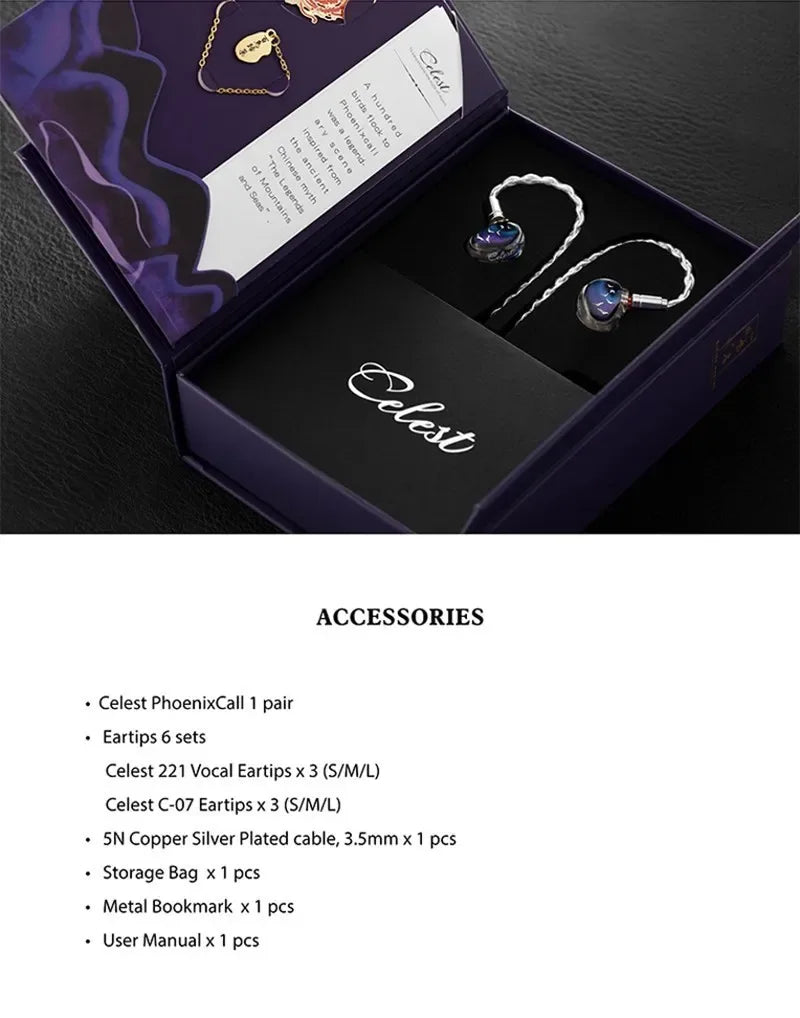 Kinera Celest Phoenixcall 5-Driver Hybrid In-Ear Monitors | Tidesmit Tidesmit