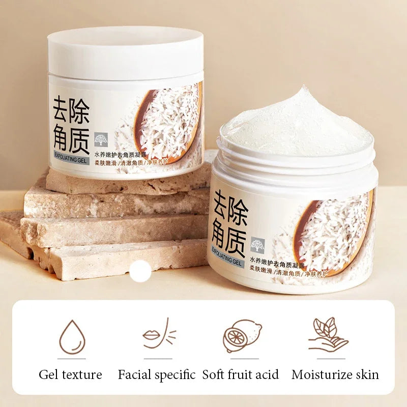 White Rice Face Exfoliating Gel | Gentle Hydrating Pore Refiner Scrubs Treatments Tidesmit