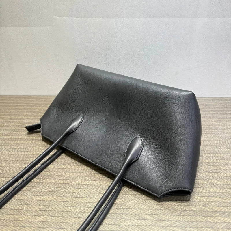 2026 new cow spine leather large capacity shoulder bag, leather handbag, commuting leather women's bag, high-end customized vers