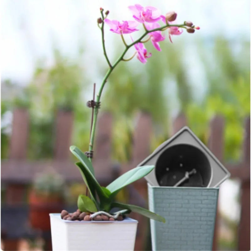 Plastic Brick Pattern Flowerpot Creative Shape Garden Flower Pot for Garden Courtyard Indoor Large Flower Pot Garden Supplies