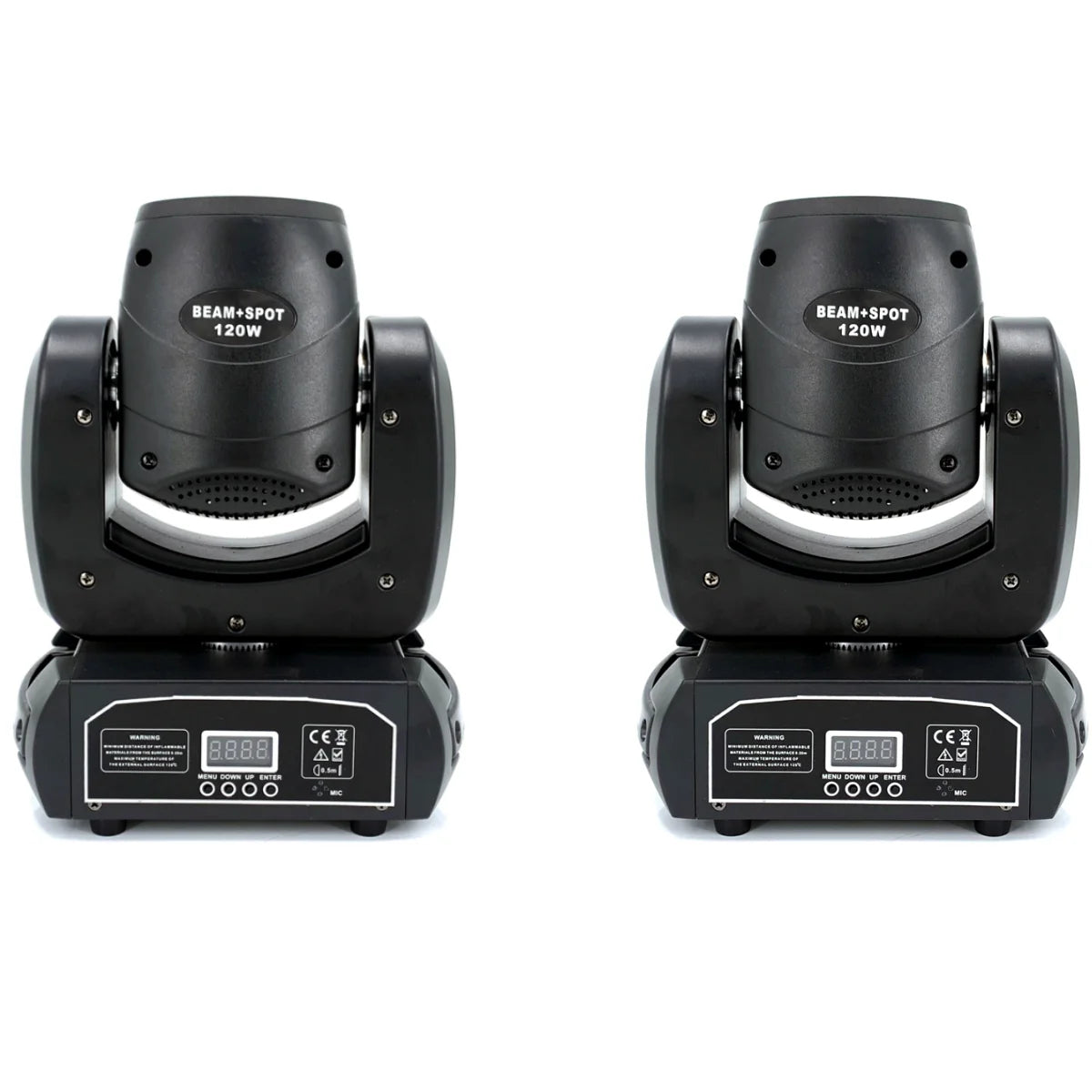 2PCS Mini LED Moving Head Light 120W Beam Spot 8 Rotating Prisms DJ DMX Bar Strobe Stage Effect