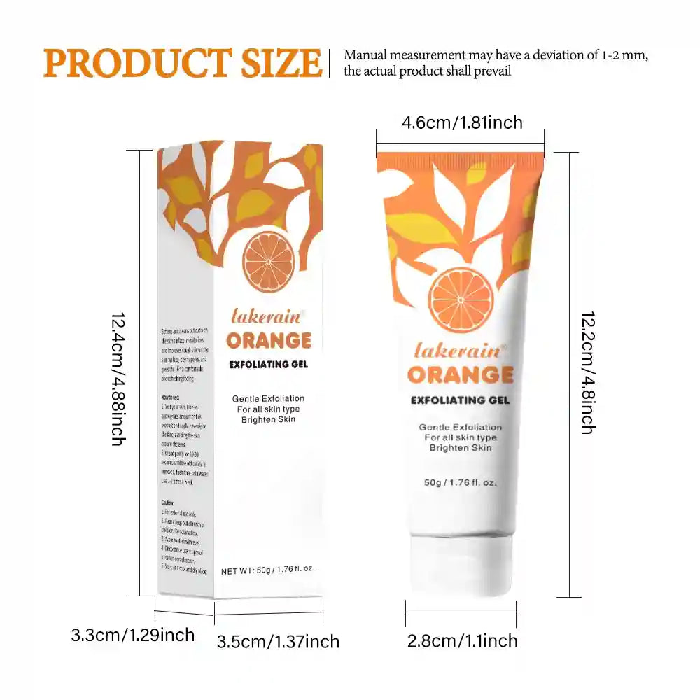 Orange Exfoliating Gel for Radiant Skin - Natural Brightening Treatment Scrubs Treatments Tidesmit