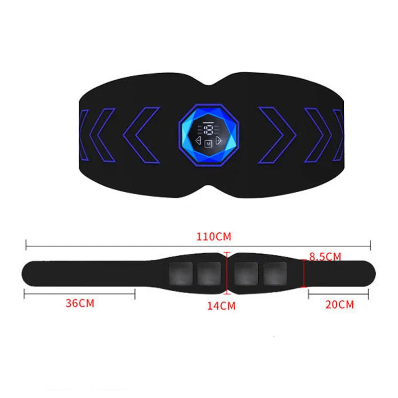 EMS Abdominal Toner Belt - Rechargeable Wireless Muscle Stimulator Body Shaping Massage Equipment Tidesmit