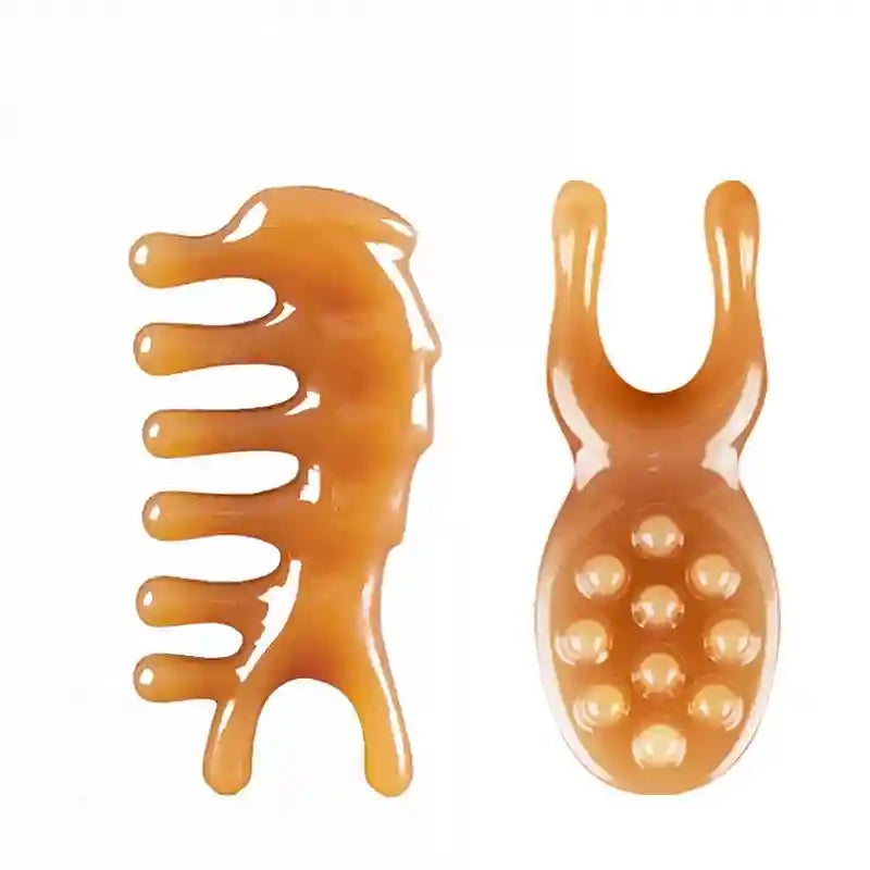 Gua Sha Scraping Massage Tool Set - Face & Body Resin Sculpting Eye Massage Instrument 2 Pcs-B Tidesmit