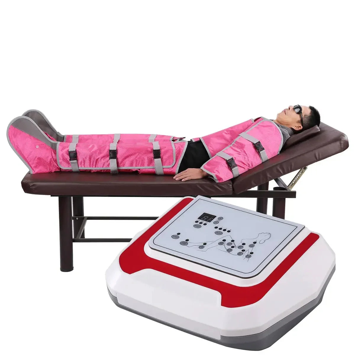 Pressotherapy Lymphatic Air Compression Massager - Electric Recovery Massage Chairs Red Tidesmit