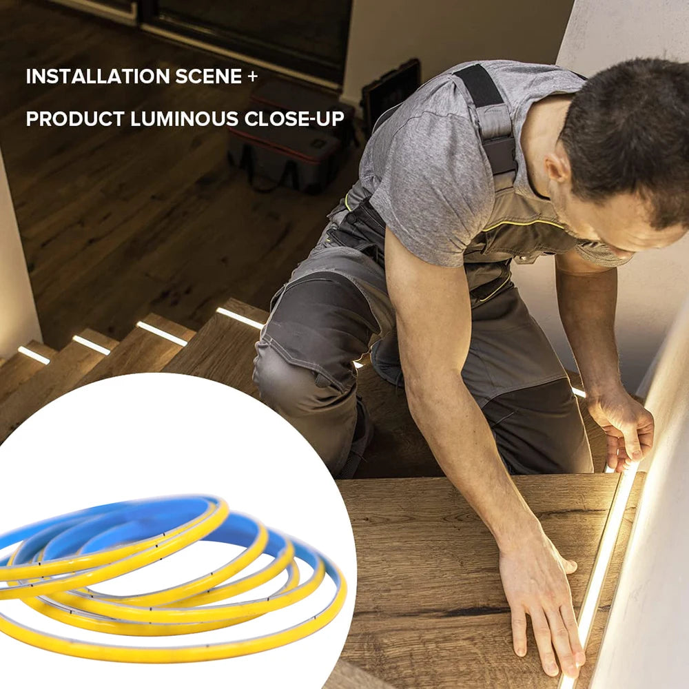 5V Motion Sensor LED COB Light Strip Human Induction USB/Battery Powered Flexible Lamp Under Cabinet Stairs Wardrobe Nightlights