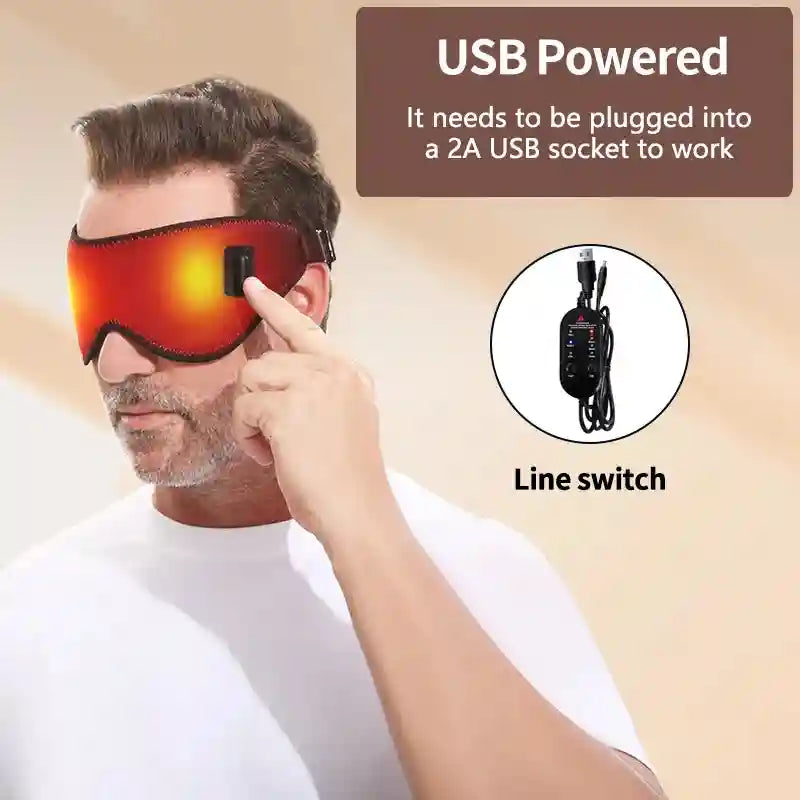 Heated Eye Massager for Dry Eyes Relief – USB Powered Wellness Device Massage Roller Tidesmit