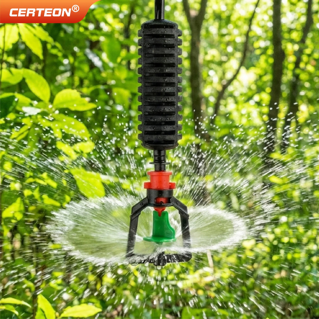 360 Degree Rotating Irrigation Sprinkler Misting Nozzle Hanging Spray Greenhouse Cooling Dust Suppression System