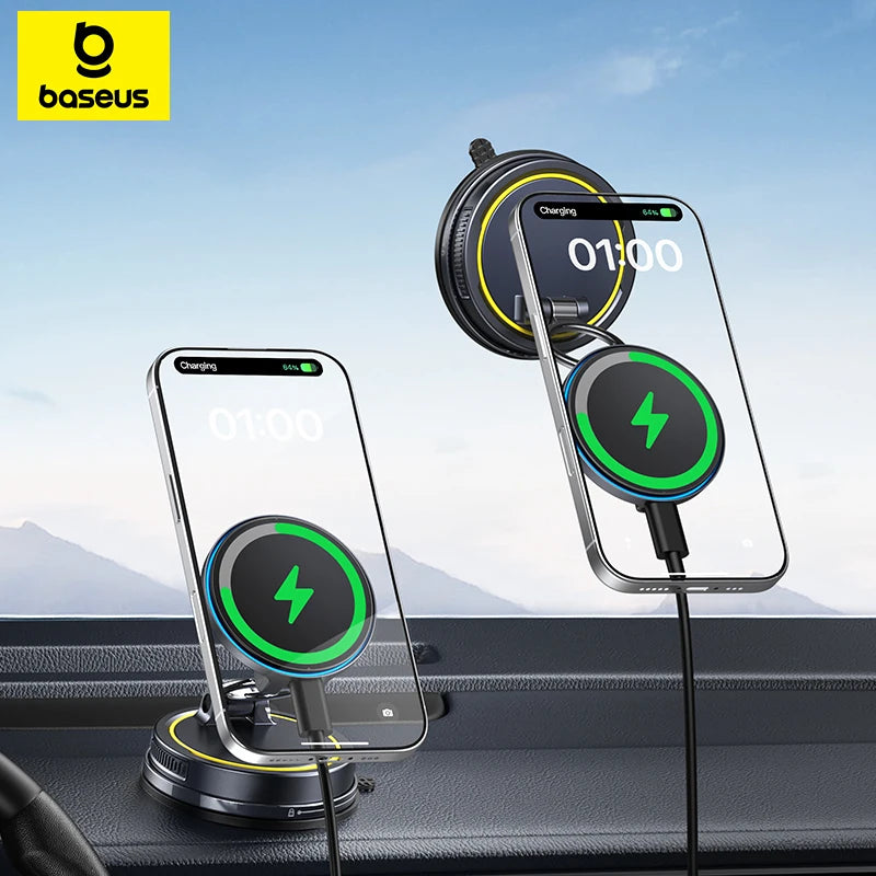 Magnetic Car Phone Holder | 360 Rotation Mount | Silver Tidesmit Tidesmit
