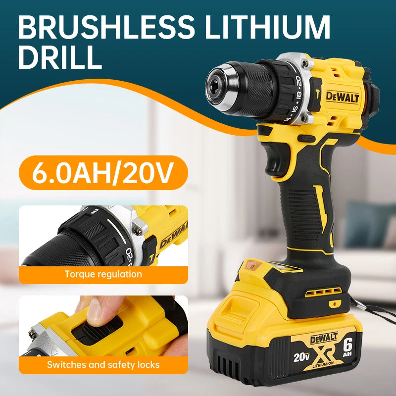 DeWalt DCD805 20V Brushless Chave De Fenda, Broca Compacta ou Ferramentas Driver Bateria Chave De Impacto, Ferramenta Elétrica