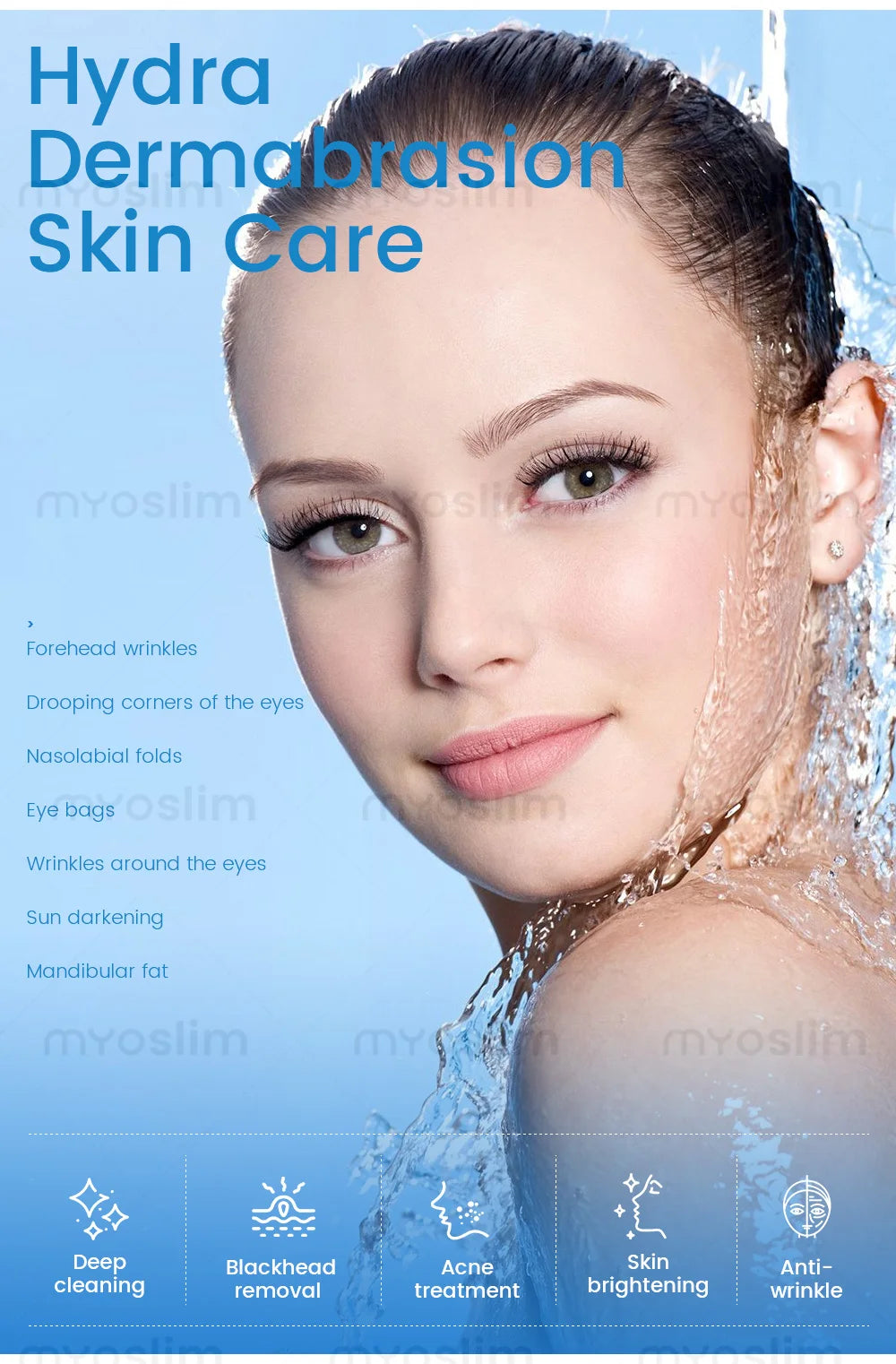 7-in-1 Hydra Facial Machine for Professional Deep Pore Cleansing Back Massage Instrument Tidesmit