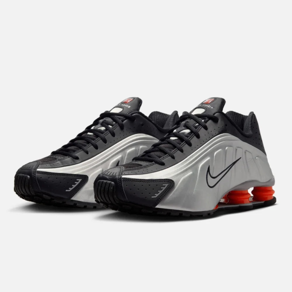 Men Nike Shox R4 HQ1988-002 Vintage Style Sneakers Column Shock Absorption Breathable All-Match Urban Running Trainers