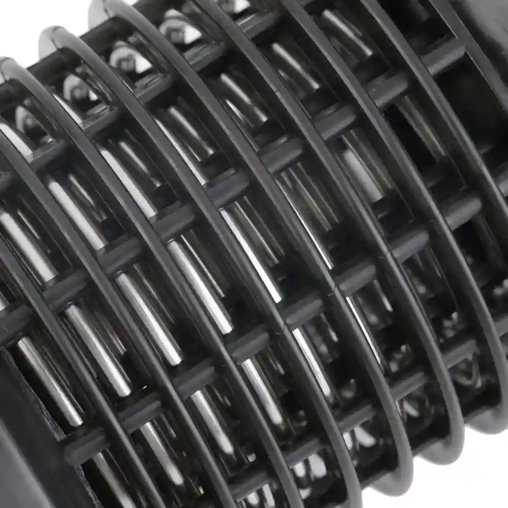 Stainless steel foot detox ion array with black plastic protective cage for hydrotherapy spa water bath purification.