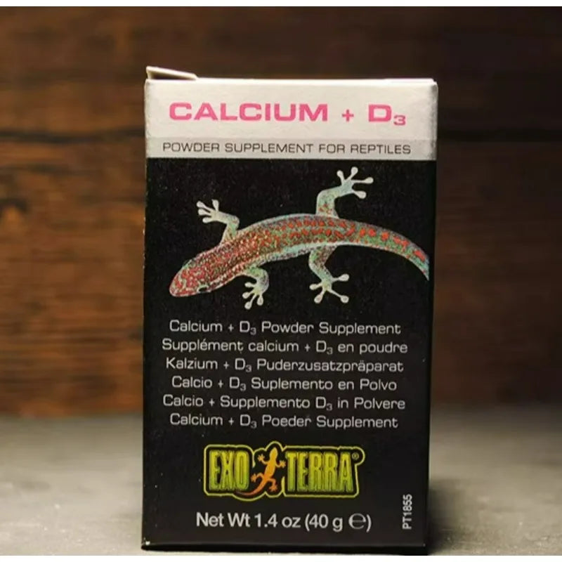 HAGEN Reptile Calcium Powder With & Without D3 Vitamin Supplement for Tortoise Lizard Leopard Gecko Bearded Dragon