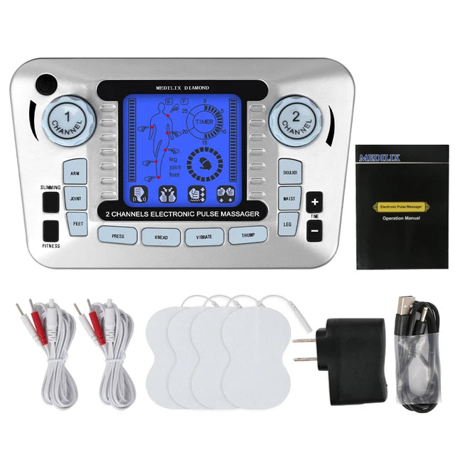 Electric Pulse Massager with Heat Therapy & EMS | Tidesmit Back Massage Instrument US TYPE Tidesmit