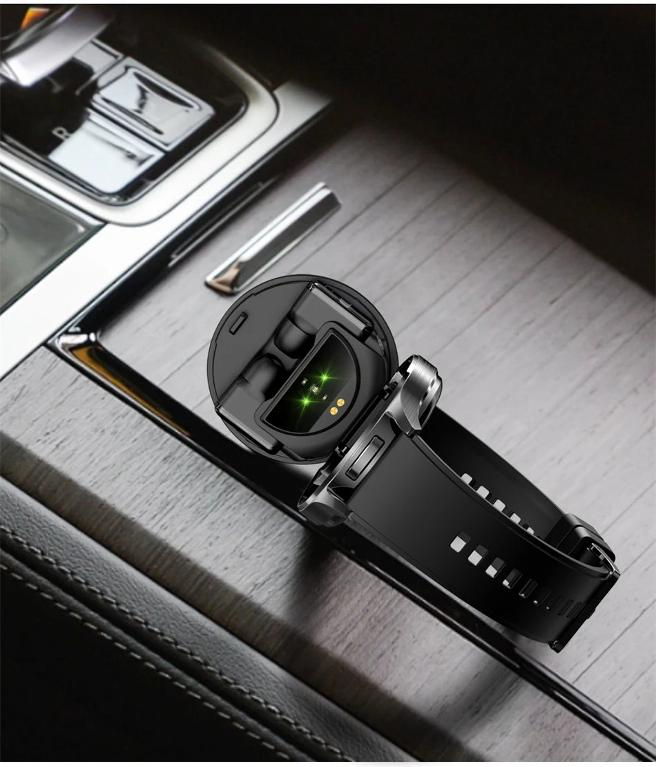 LIGE New 2-in-1 Smart Watch with TWS Bluetooth Earphones Heart Rate Blood Oxygen Monitor New Sport Fitness BT Call Music Watches