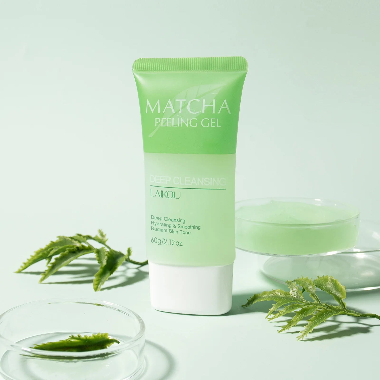 Matcha Exfoliating Face Scrub – Deep Pore Cleansing Gel 60g Scrubs Treatments Tidesmit