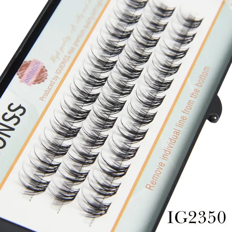 IGUIONSS Segmented False Eyelash Extension DIY Natural Individual Lash Makeup Tools Soft Easy to Operate Eyelashes False Eyelashes IG2350 Tidesmit