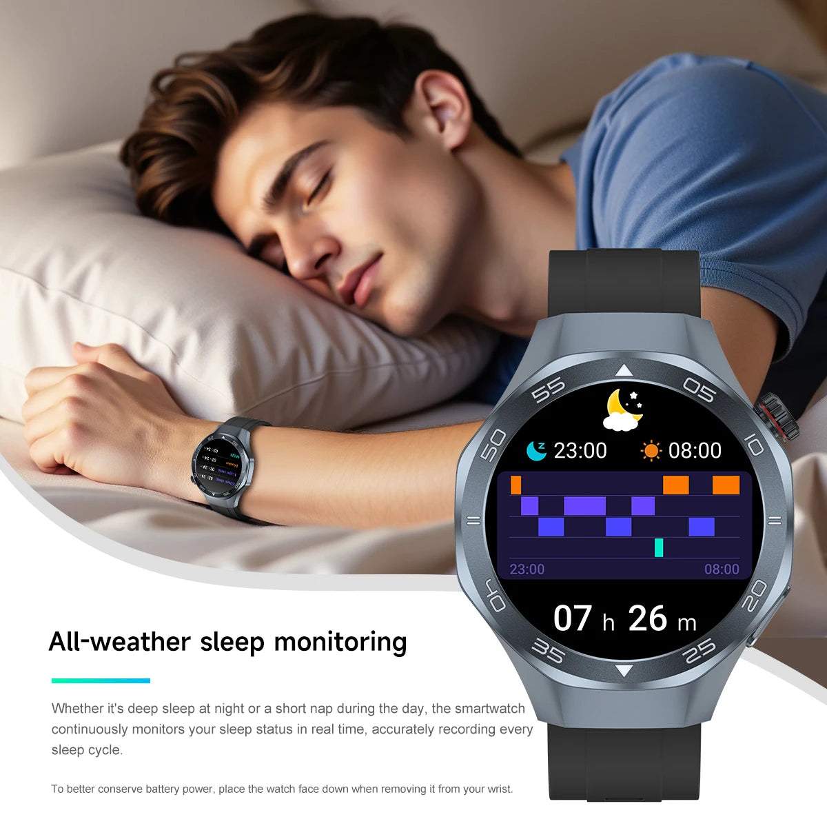 2026New Original Premium Sports SmartWatch Ultra 1.53“Display Built-in GPS Compass 3ATM Waterproof Call Fitness Tracker Bracelet