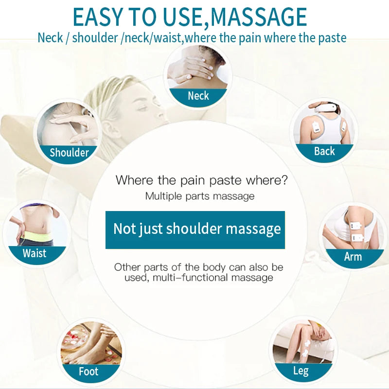 TENS Unit Muscle Stimulator - Portable Pain Relief Massager by Tidesmit Relaxation Treatment Tidesmit