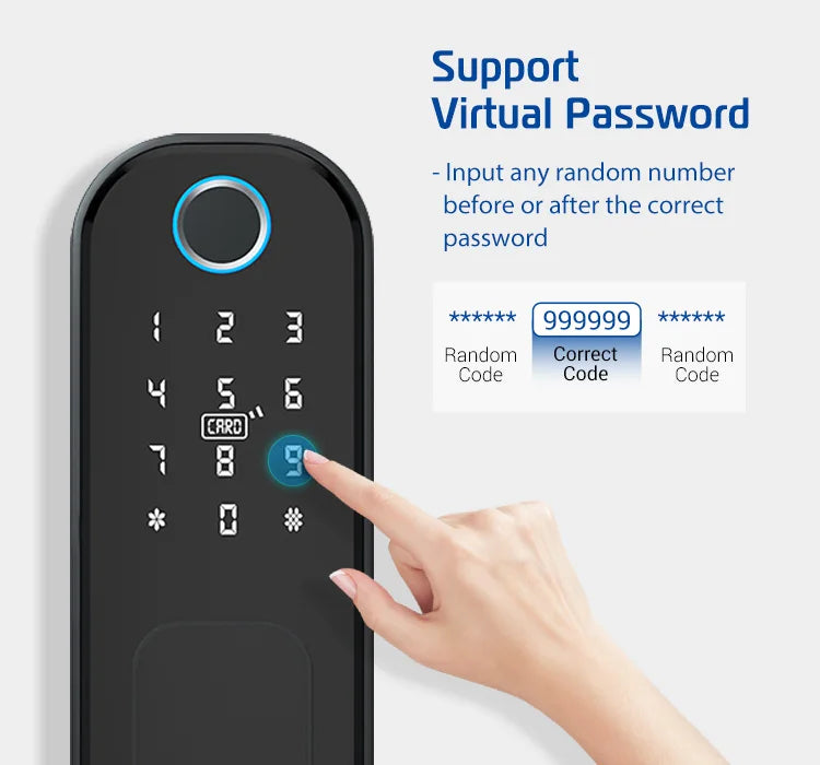 R5 PRO Rust Proof Coating Fingerprint TTLock App Outdoor Lock Remote Control Power Saving Code Smart Door Lock Electric Rim Lock