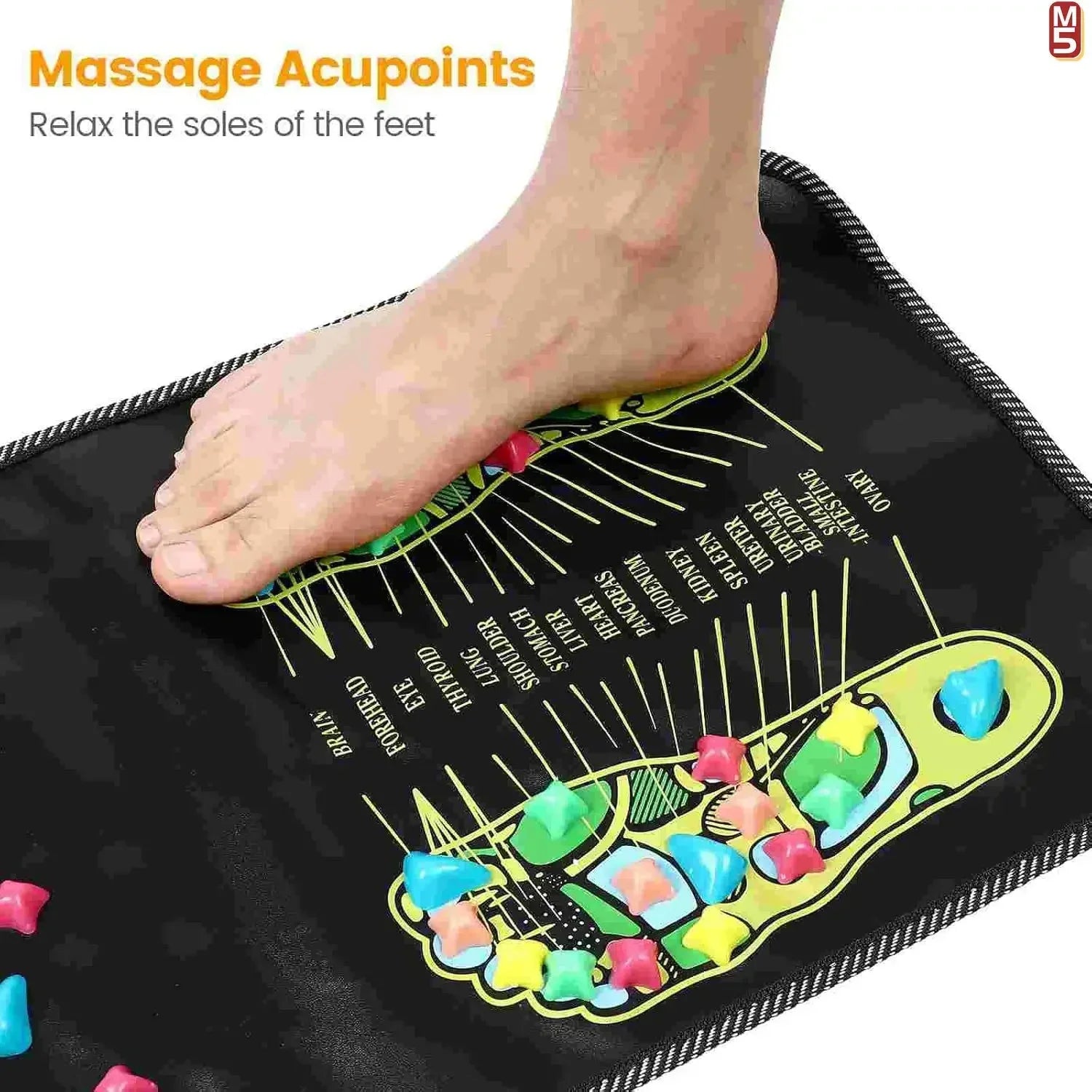 Foot Massage Mat - Acupressure Reflexology Pad for Home Wellness Relaxation Treatment Tidesmit