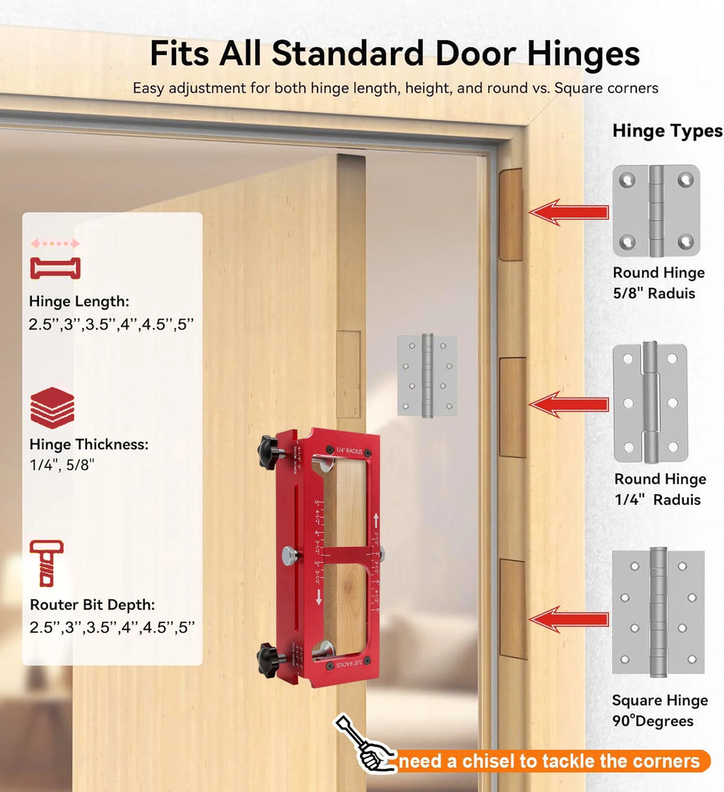 2 in 1 Hinge Drilling Fixture Combination Durable Door Frame Stable Locator Woodworking Installation Screws DIY Auxiliary Tools