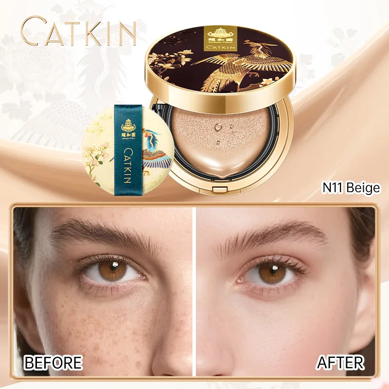 Catkin Phoenix Satin Cushion Foundation - Full Coverage Light Beige Massage Cushion N11 Beige China Mainland Tidesmit