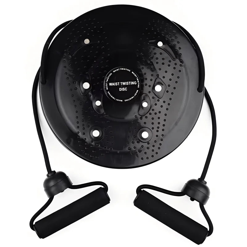 Waist Twisting Disc with Resistance Bands - Tidesmit Body Shaping Body Shaping Massage Equipment Black Tidesmit