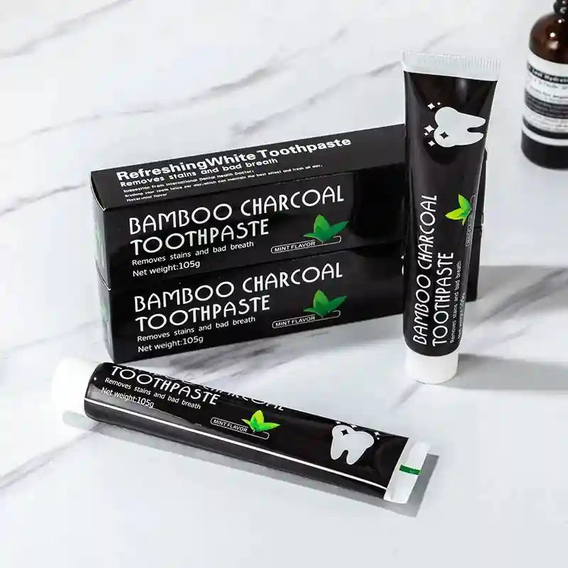 Tidesmit bamboo charcoal whitening toothpaste for deep stain removal and fresh breath oral care