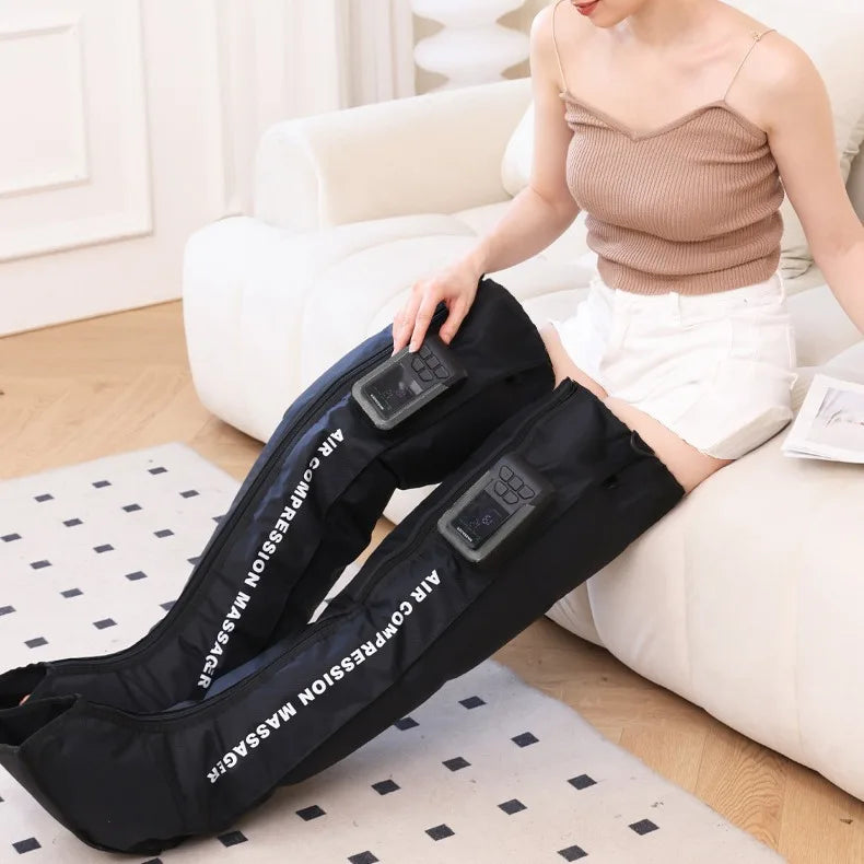 Pneumatic Leg Massager for Foot, Calf, and Thigh Recovery | Tidesmit Relaxation Treatment Double Tidesmit