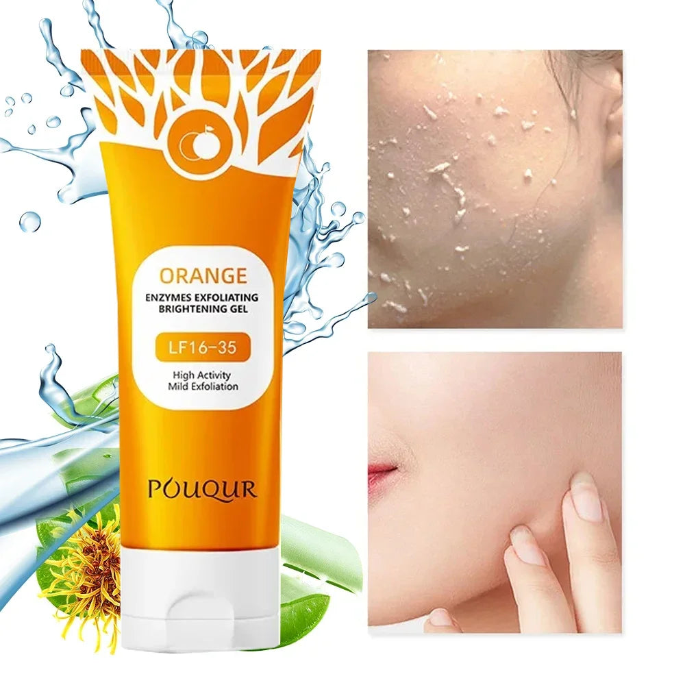 Orange Exfoliating Gel - Brightening Face & Body Scrub 100g Scrubs Treatments Tidesmit