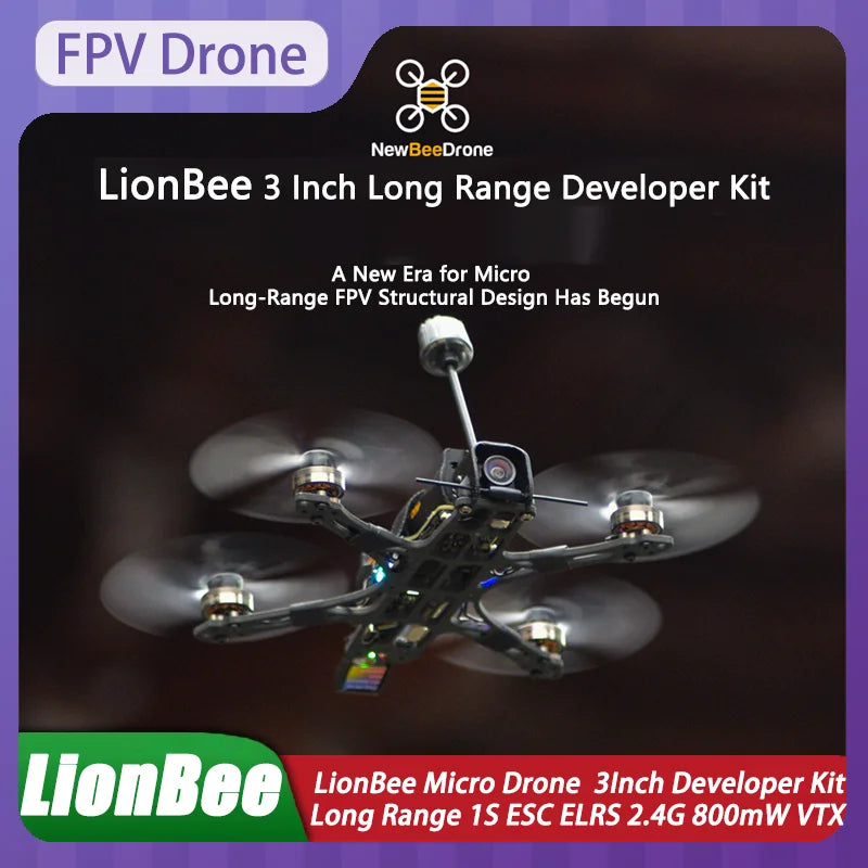 LionBee 3-Inch FPV GPS Drone | Long Range ELRS 2.4G Kit Tidesmit