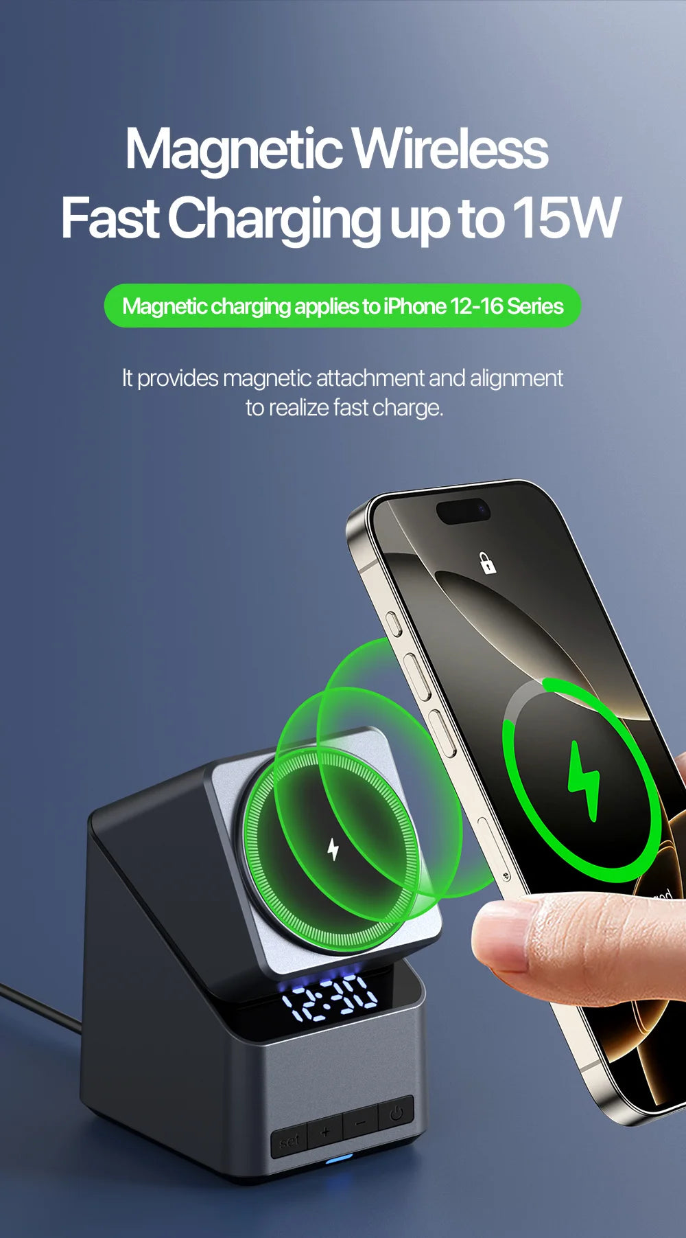 4 in 1 Wireless Charger: Qi Certified Fast Charging Station for Apple Tidesmit