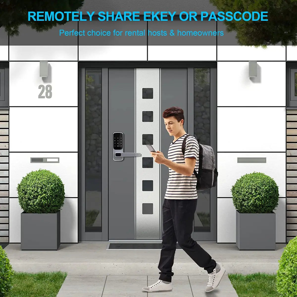 TTLOCK Wifi Electronic Smart Door Lock With Biometric Fingerprint / Password /Smart Card  / Key Unlock/ USB Emergency Charger