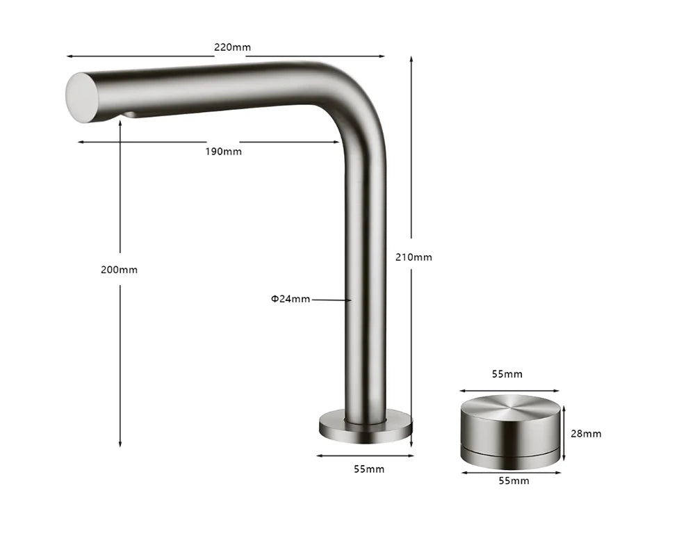 Brass 2 Hole Bathroom Basin Faucet Rotating Widespread Grey/Nickel/Chrome Hot & Cold Mixer Sink Tap for Bathroom