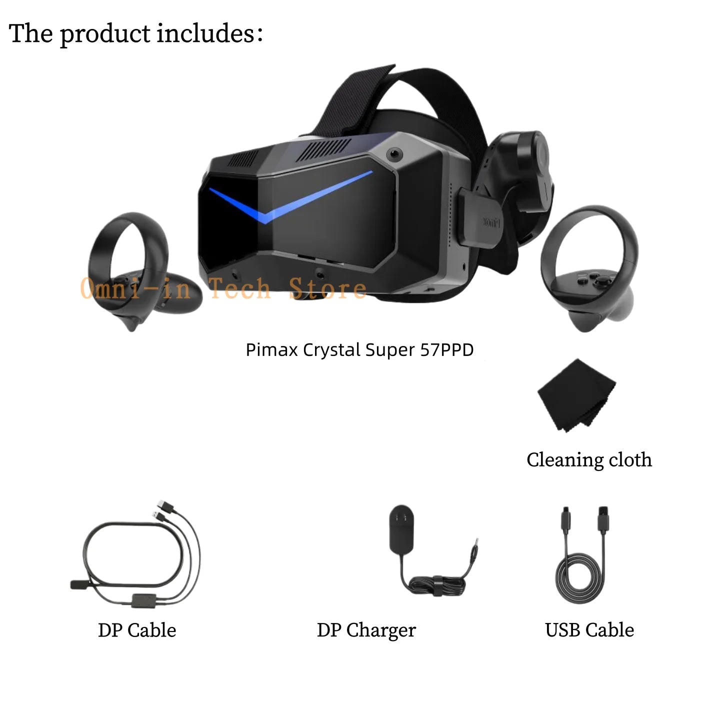 Pimax Crystal Super PCVR Headset: 57PPD High-Resolution VR Optics 57PPD Tidesmit