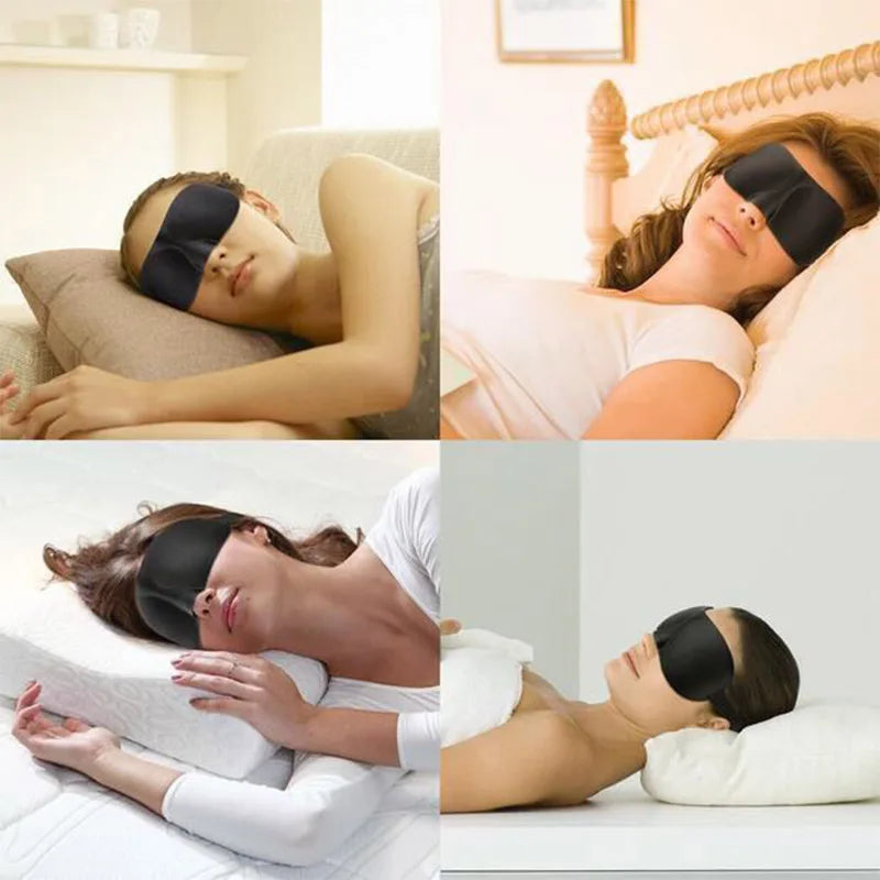 3D Smooth Natural Sleep Mask Fully Adjustable Shoulder Strap Unisex Essential for Travel Peaceful Sleep Blindfold Light Eyepatch