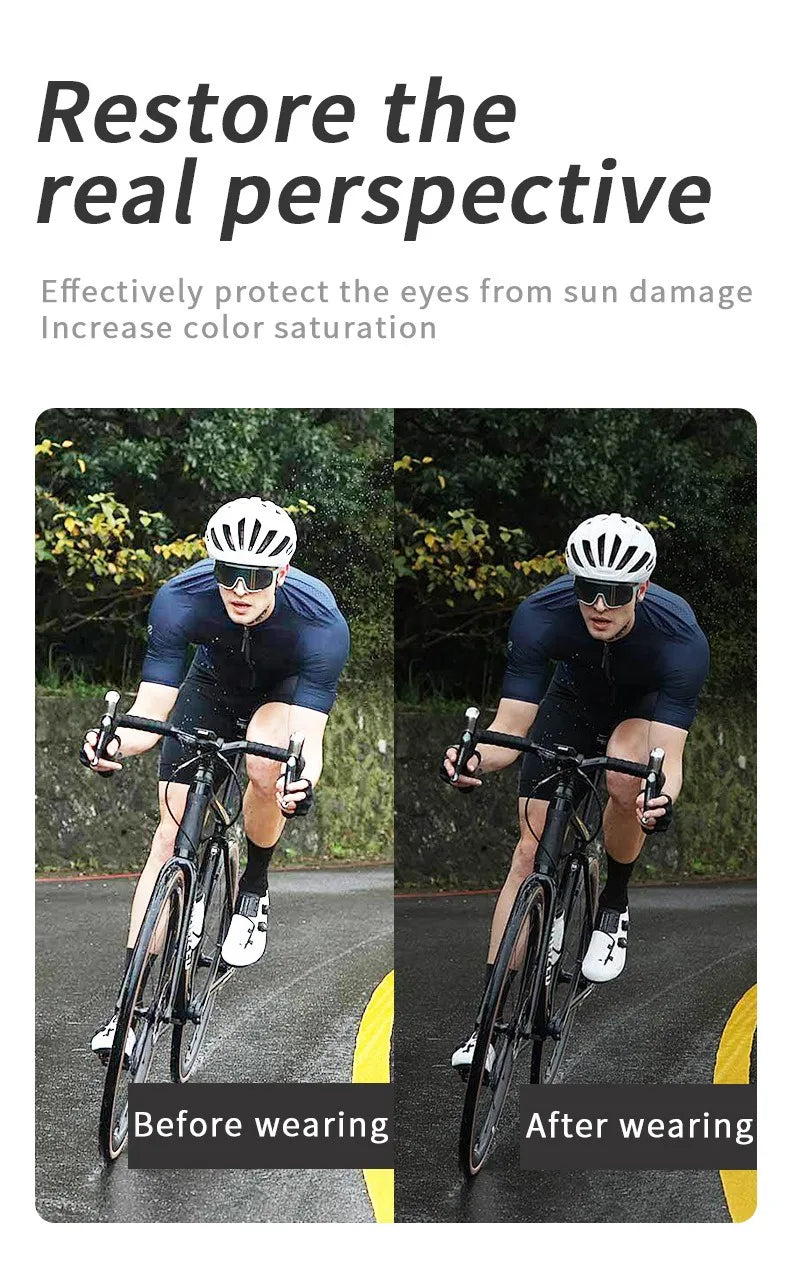ROCKBROS Fashion Brand Men Women Bicycle Photochromic Eyewear MTB Bike FishingRunning CyclingSports Sunlasses Comfortable Goggle