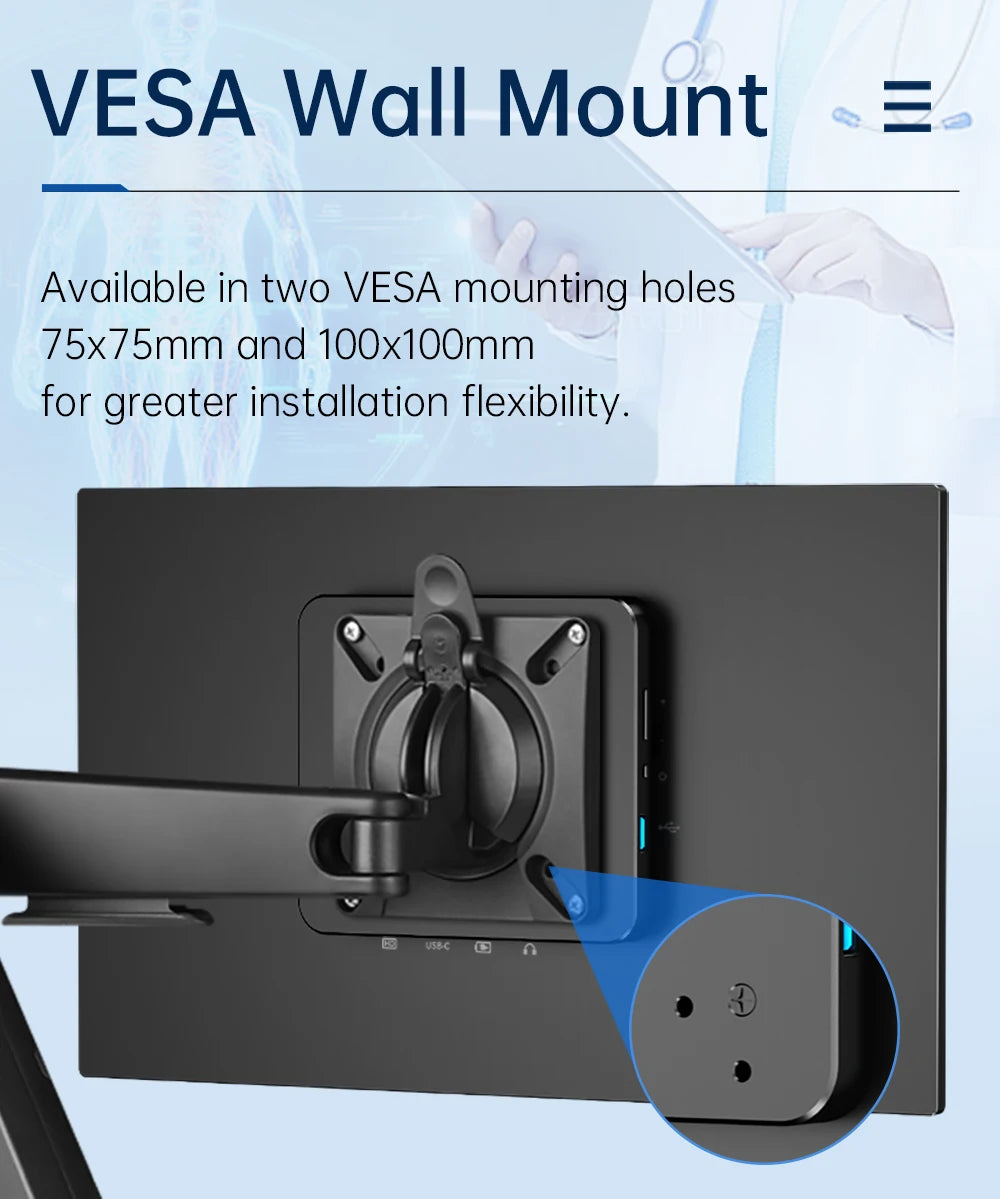 13.3'' FHD OLED Medical Portable Monitor Touchscreen VESA Mount AMOLED Extended Display for Clinic Hospital Diagnostic Devices
