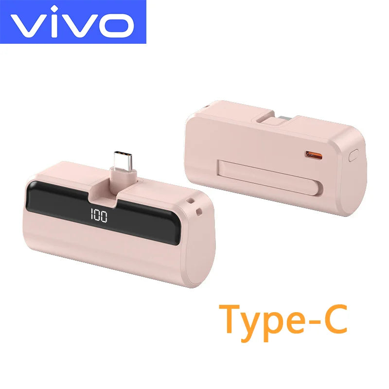 Portable Power Bank 50000mAh | Fast Charging USB-C Travel Battery Pink Type-c Tidesmit